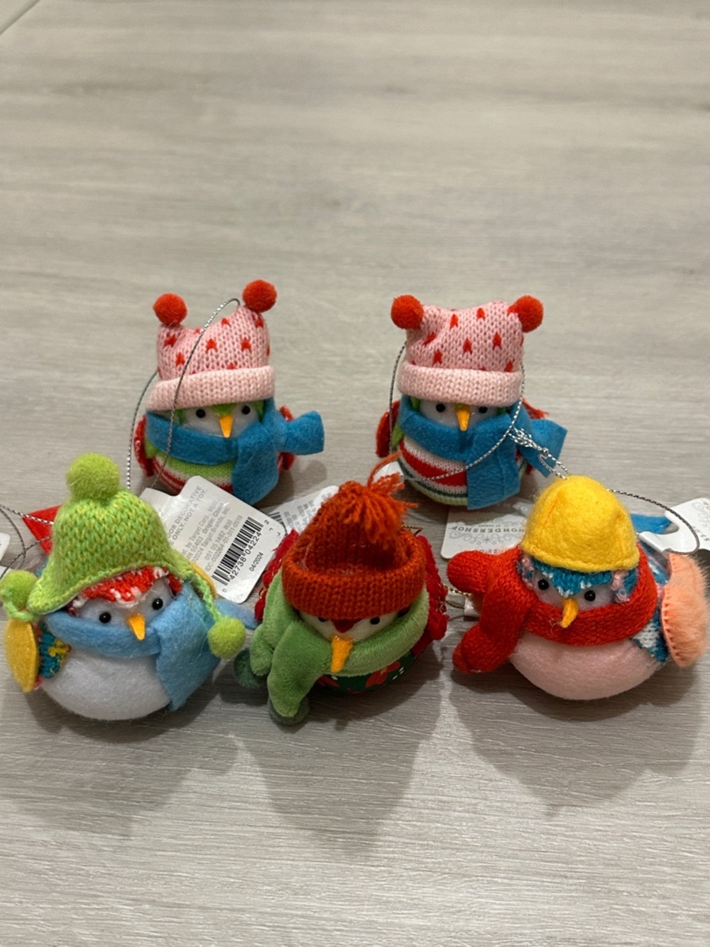 NWT Wondershop Set of 5 Colorful Winter Bird Ornaments